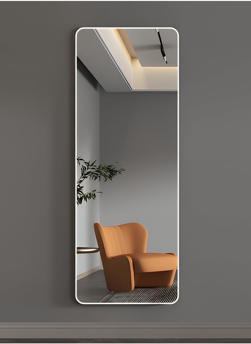 Taimi Full Length Mirror with Aluminum Frame, Long Wall Mirror for Living Room, Dressing Room, Bathroom, Hallway, White - 120x30cm  - Image 1