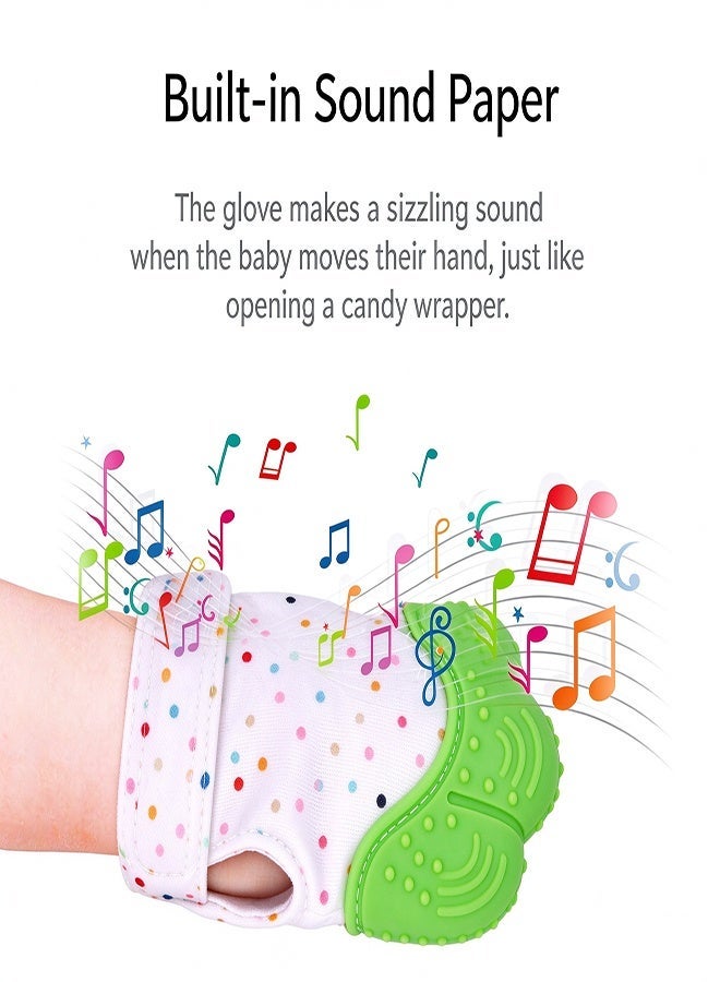 Wish Teething Mittens for Baby, Teething Glove, Infant Soothing Pain Relief Mitt Baby Teether Mits for Baby - Image 3