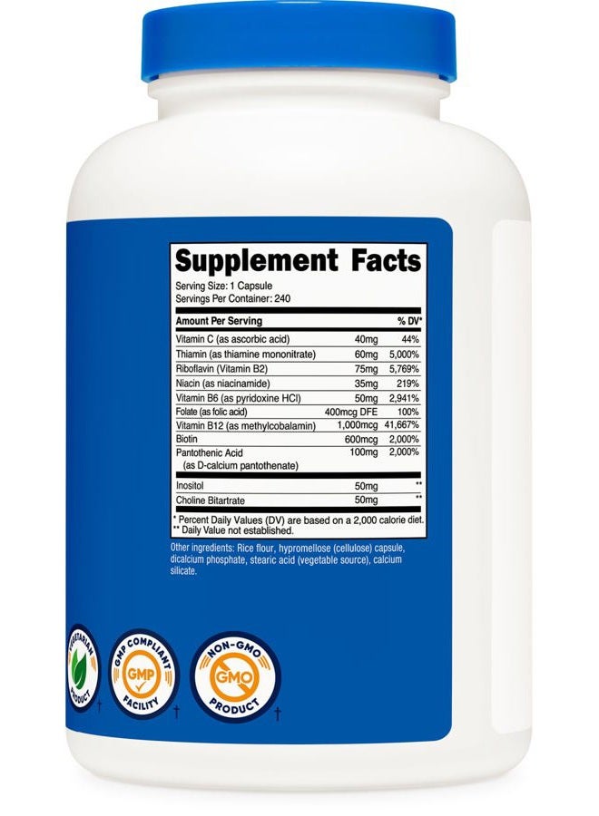 Nutricost فيتامين ب المركب 462 ملغ، 240 كبسولة - Image 5