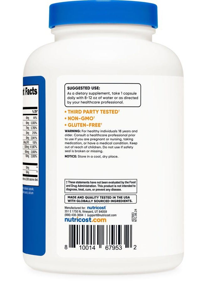 Nutricost فيتامين ب المركب 462 ملغ، 240 كبسولة - Image 4