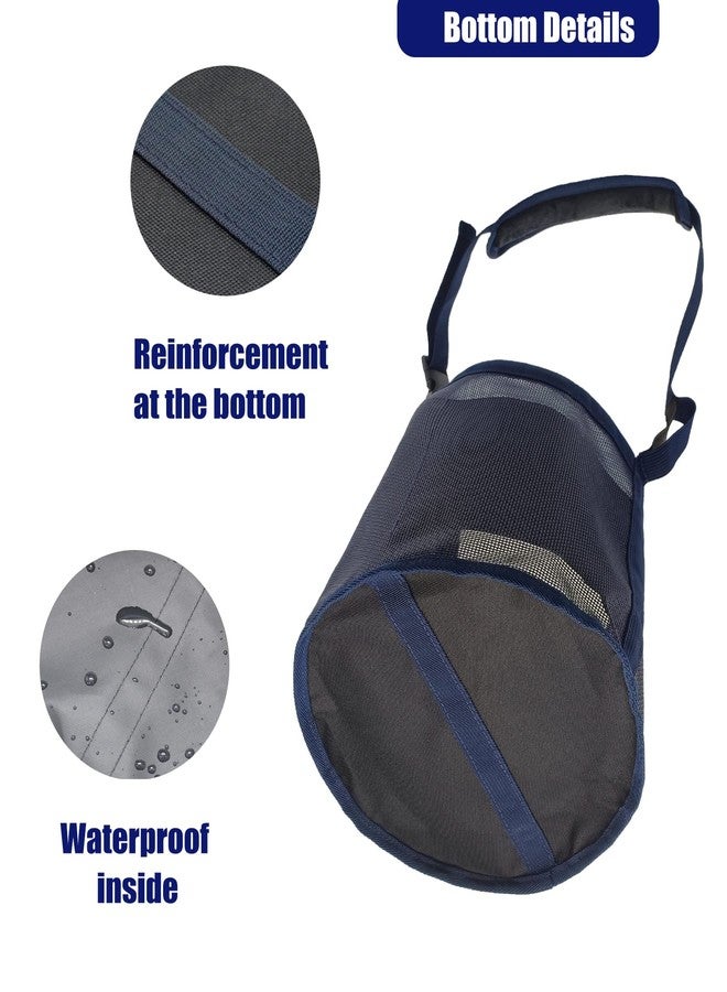 Gydoty Horse Feed Bag for Grain - Heavy Duty Mesh Horse Feeder with Adjustable Strap,Comfort Neck Pad,Nose Pad Horse Muzzle (Medium,1Blue+1Pink) - Image 5