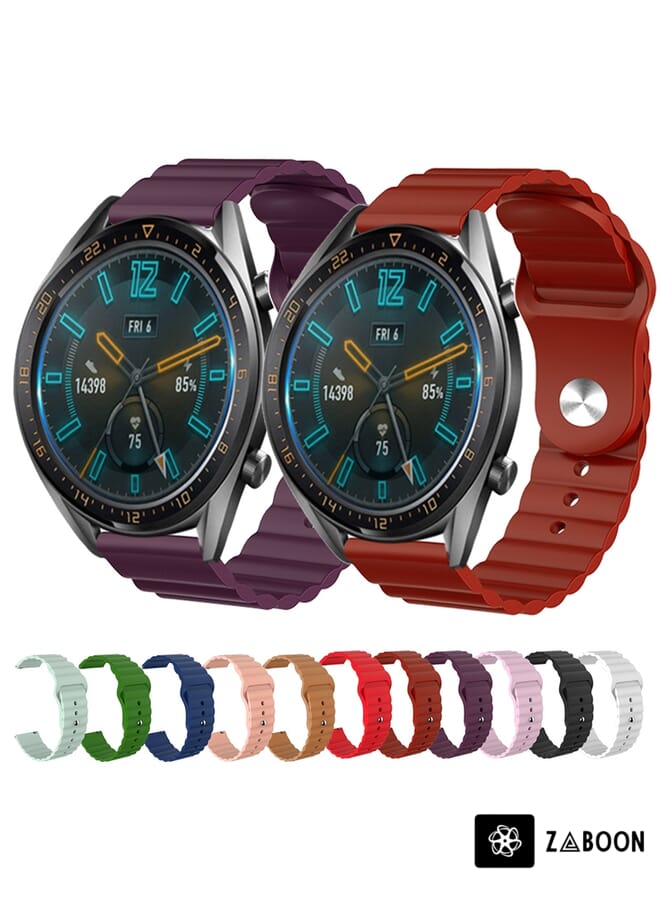 Zaboon Replacement Band For Amazfit GTS 2E 20mm Corrugated Silicone - Image 3