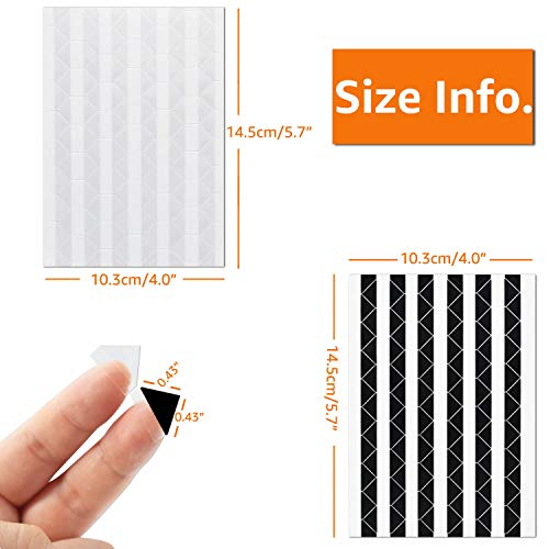 VIPbuy 2244 Count Photo Mounting Corner Stickers Self Adhesive for Scrapbooking Photo Album Diary DIY Craft, 22 Sheets (Black & Clear) - Image 3