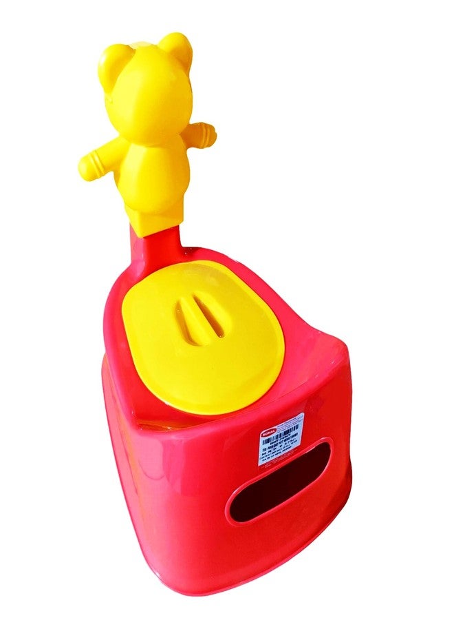 SONAL - PANDA (Small Size) Baby Potty Training Toilet seat without Removable Tray, Lid For Boy And KIds (Age 6-12 Mths) Potty Seat/Potty Box. (Red) - Image 4