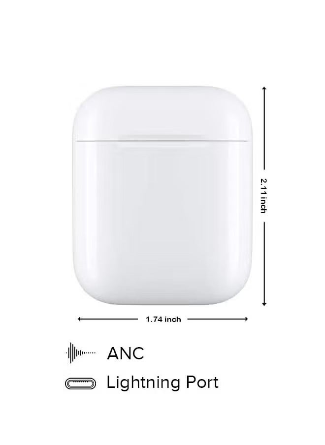 فوسيبورو سماعات Airpods اللاسلكية من الجيل الثاني بتقنية البلوتوث داخل الأذن مع حافظة الشحن، بها ميكروفون مدمج وإعداد تلقائي، وتتميز بملاءمة الأذن.  - Image 2