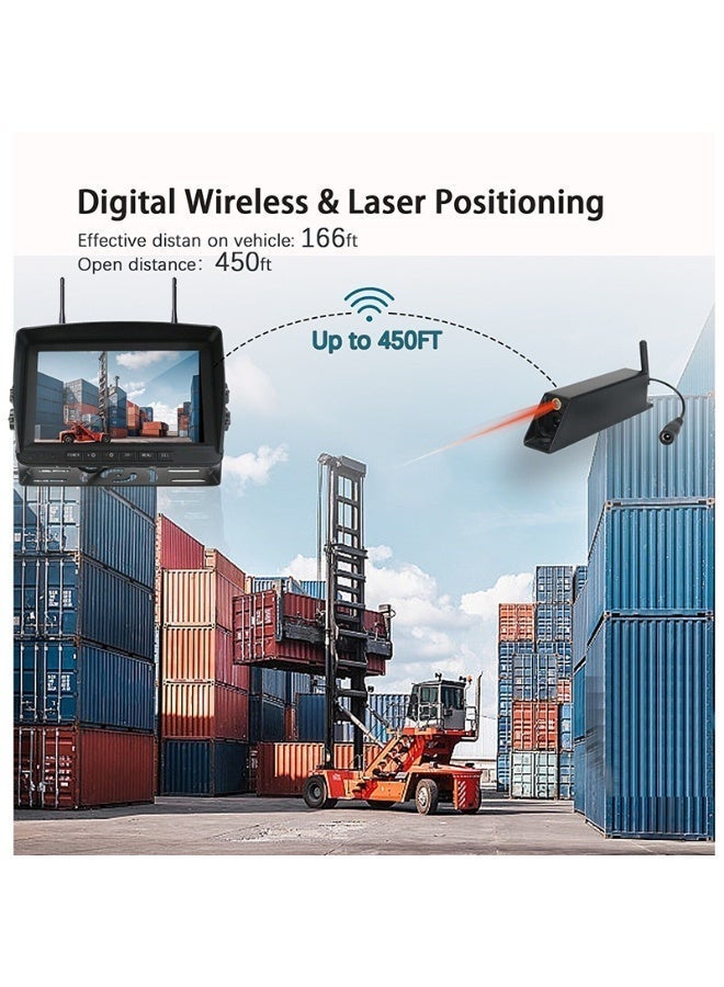 HD 1080P laser dash camera for forklifts, magnetic mounting, wireless WiFi camera, forklift safety monitoring (battery not included). - Image 4
