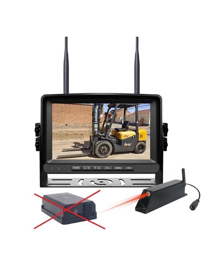 HD 1080P laser dash camera for forklifts, magnetic mounting, wireless WiFi camera, forklift safety monitoring (battery not included). - Image 2