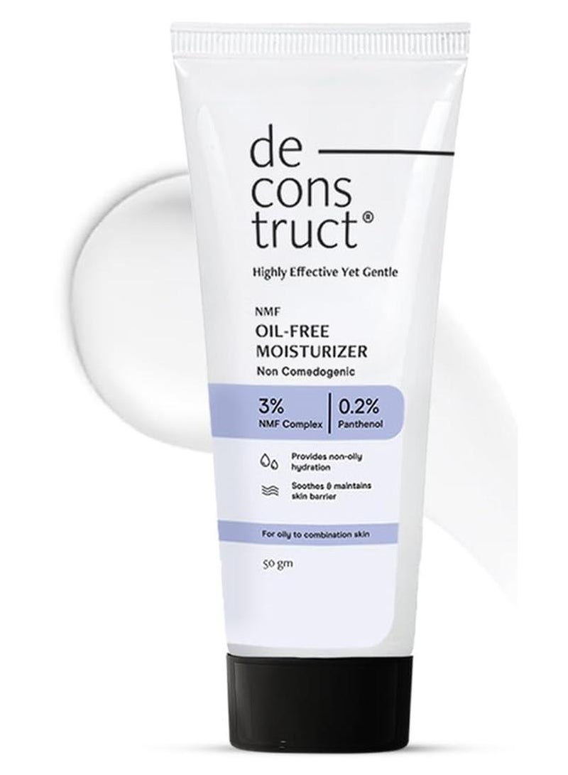 Deconstruct OilFree Moisturizer For Oily Skin  3 NMF Complex  02 Panthenol  Lightweight Gel Moisturizer  For Oily to Combination Skin  50gm - Image 1