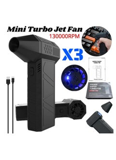 Generic X3 Super Power Violent Blower Compressed Air Duster Mini Turbo Jet Fan Handheld Brushless Motor With 3Modes And 130000 RPM Wind Speed  - Image 1