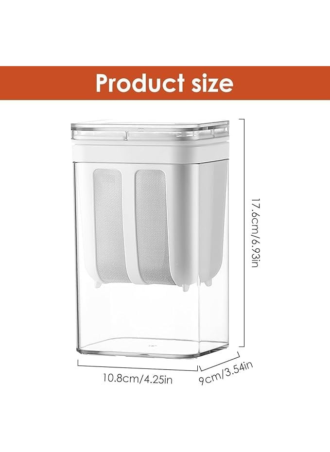 VELUZA - VELUZA Hung Curd Strainer Box Curd Maker and Greek Yogurt Maker 1100ml Fine Mesh Strainer with Lid Multifunctional Yoghurt Filter Curd Maker for Home Whey Separator - Image 1