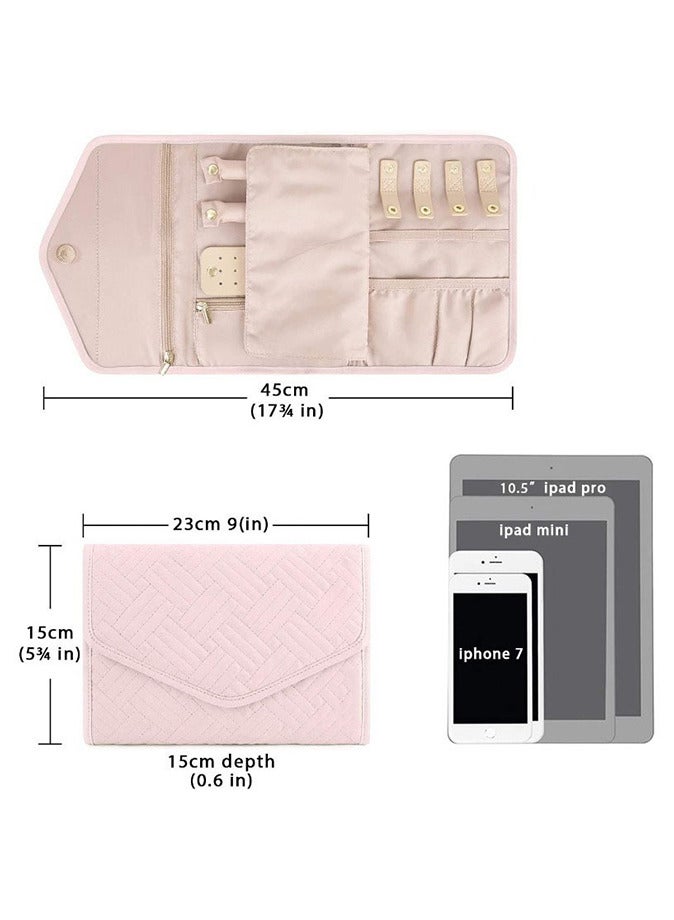 Portable Travel Jewelry Bag Storage Bag, Foldable Jewelry Bag for Journey-Rings Necklaces Bracelets Earrings - Image 3