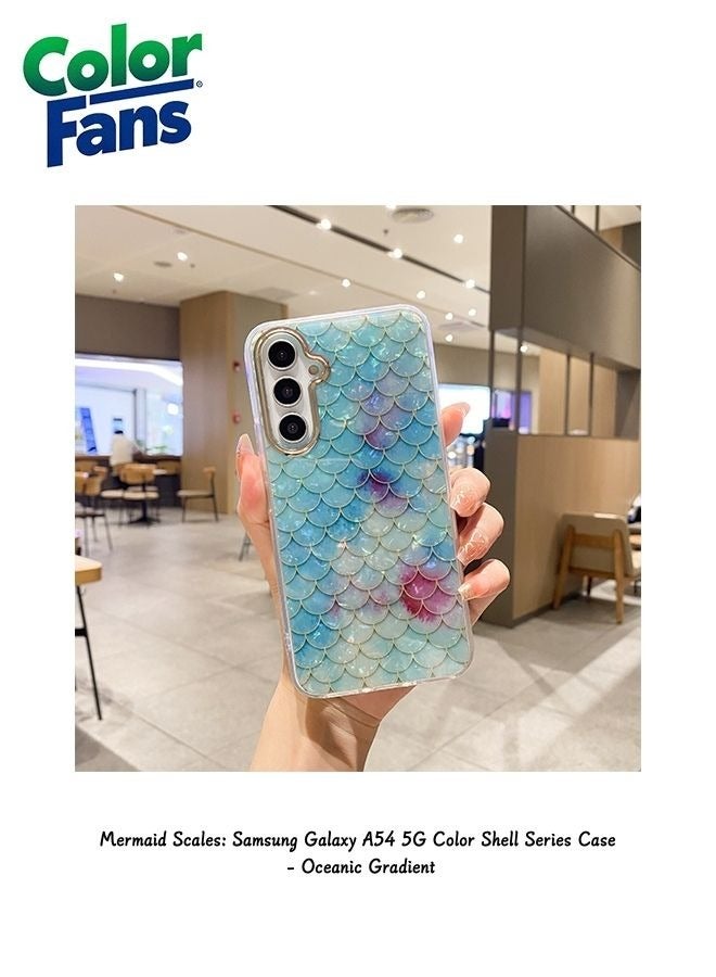 Mermaid Scales: Samsung Galaxy A54 5G Color Shell Series Case - Oceanic Gradient