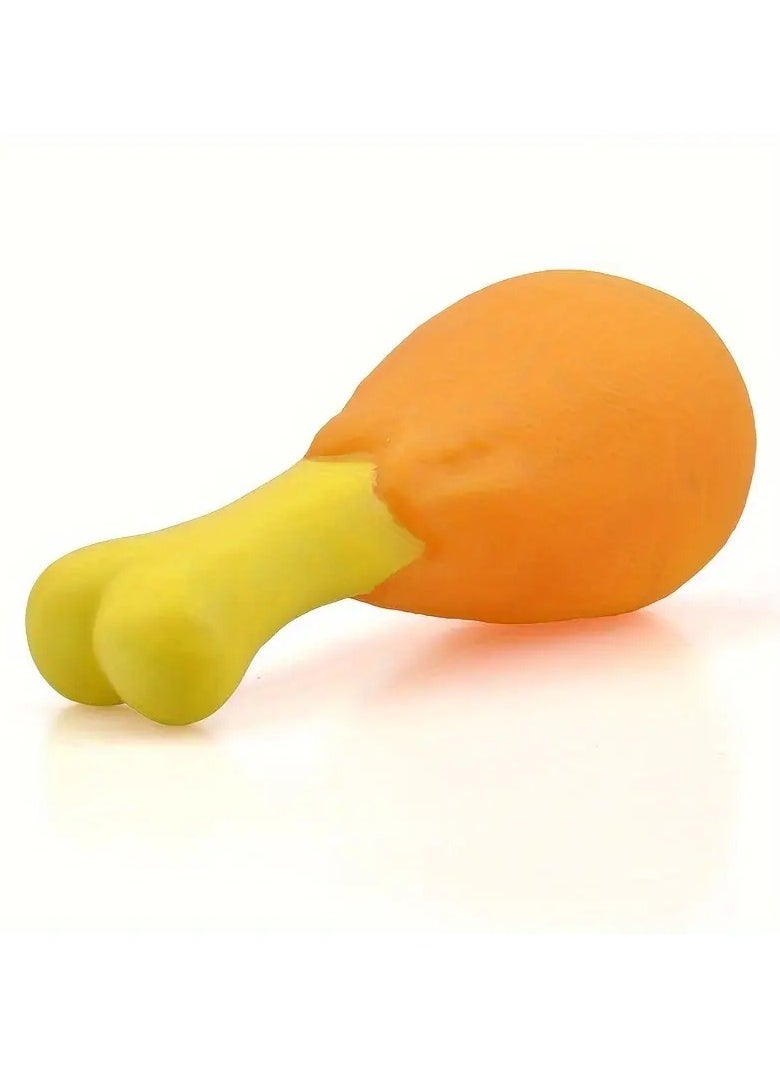 Goolsky Squeaky Chicken Leg Dog Toy for Medium Breeds - Durable, Non-Toxic Plastic, Dental Health Aid for Chewing & Playtime, No Batteries Required  - Image 1