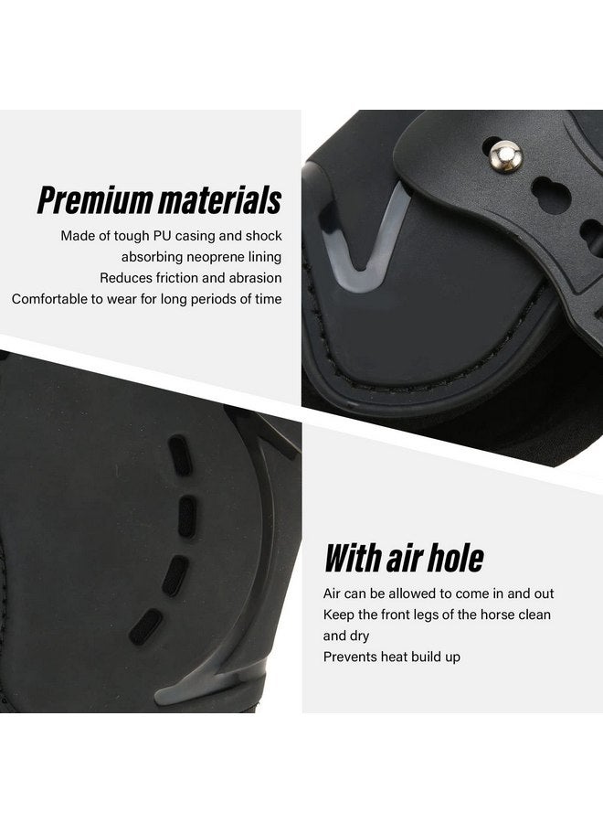 زيروديس أحذية خيول Zerodis، أحذية خفيفة الوزن لأوتار الخيول، أحذية مقاومة للتآكل وجيدة التهوية مع دعامة إبزيم قابلة للتعديل لأحذية الخيول، أزواج من 2 (M 0.7 بوصة) - Image 5