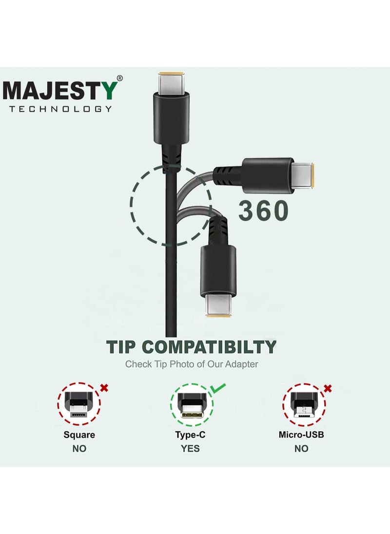 Majesty - Type C Laptop Charger 65W USB Fast Wall Charger Compatible with MacBook Pro, Samsung, Lenovo, ThinkPad, HP, Dell, Asus, Acer, Huawei, Xiaomi and other Type C devices - Image 1