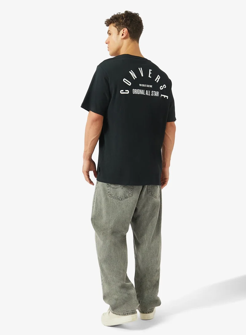 Converse CONVERSE BLACK Essential Logo T-Shirt for Men | Best Price UAE