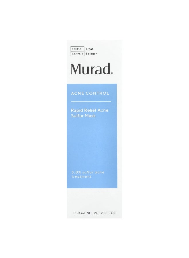 Murad, Acne Control, Rapid Relief Acne Sulfur Beauty Mask, 2.5 fl oz (74 ml)