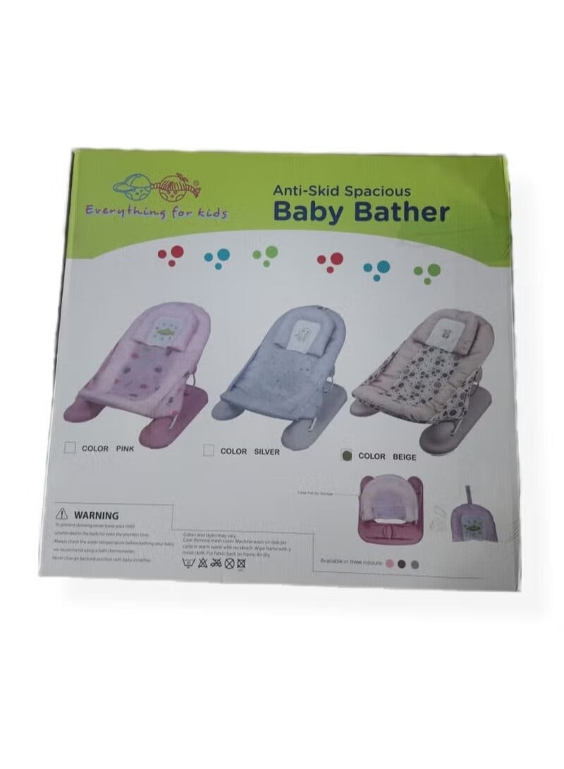 إفريثينج فور كيدز كرسي استحمام للأطفال حديث الولادة قابل للطي 3 أوضاع قابل للتعديل قابل للغسل شبكة ناعمة كبيرة المقعد - Image 5