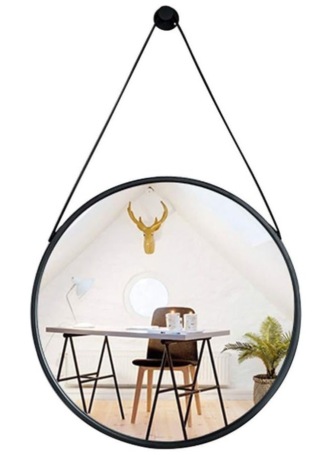 Pack Of 2 Nordic Style Circle Shape Hanging Mirror Cute and Luxury Design Modern Mirror Hanging Vanity Mirror for Bedroom Bathroom Living Room without Light Size 50cm