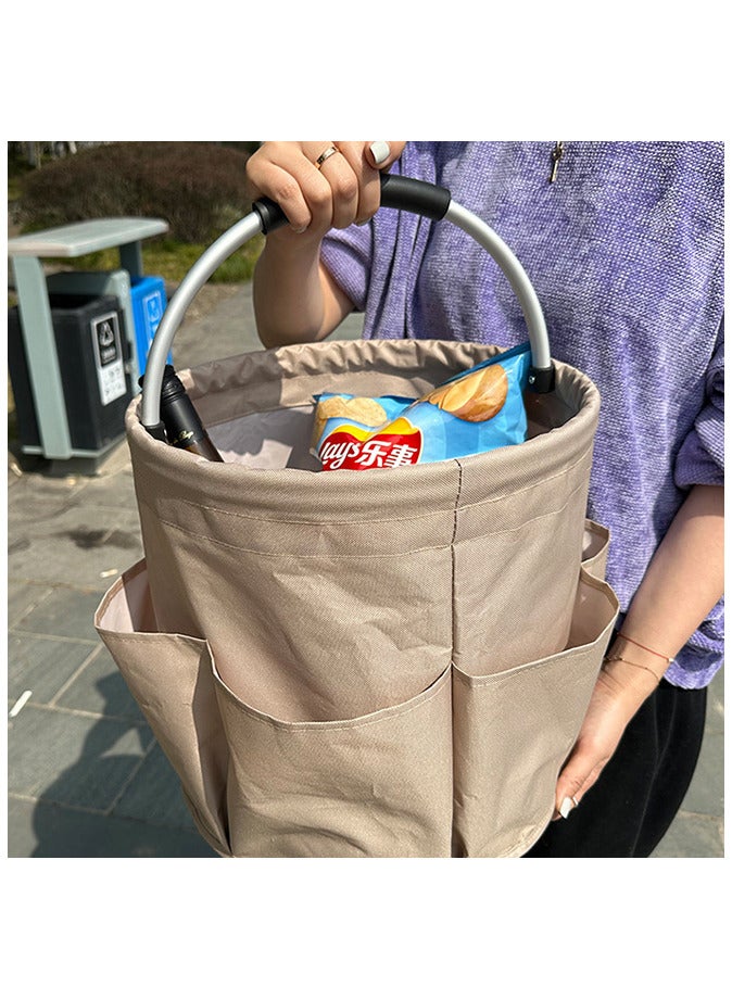 Generic Versatile Collapsible Basket with Handles，Garden Tool Organizer Bag，Foldable Multi-Functional Storage Bag  - Image 4