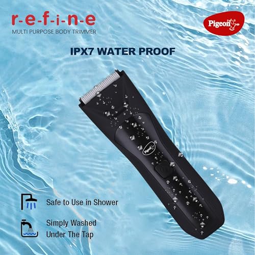Pigeon Multi-Purpose Ipx7 Trimmer For Men|Ceramic Blade|Charging Dock With Usb|Led Digital Display|Waterproof|90 Min Runtime|1.5 Hr Charge Time|2 Years Warranty - Image 4