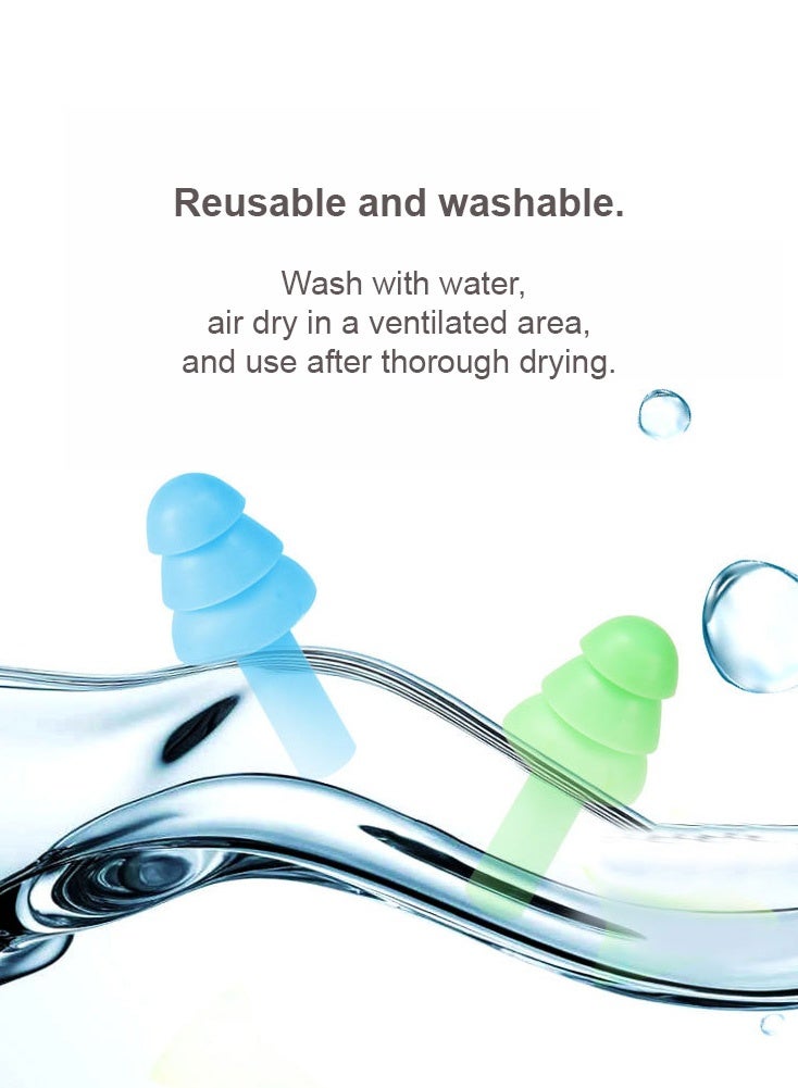 SYOSI Reusable Silicone Umbrella Ear Plugs – Waterproof Ear Protection for Swimming, Showering, Sleeping, Concerts & Noise Reduction, Hypoallergenic, 6 Boxes (6 Pairs) - Image 3