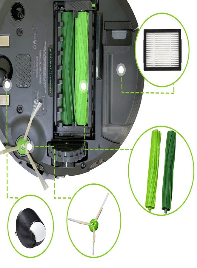SENNII Replacement Parts Accessories for iRobot Roomba i7 j7 i6 i8 i3 i4 i1 e5 e6 I E Series Vacuum Cleaner Includes 1 Pack Roller Brush,Front Caster Wheel,and 3 Pack Filter,Side Brush - Image 2
