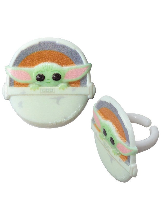 DecoPac Star Wars The Mandalorian The Child Rings Cupcake Decorations Food Safe Cake Toppers 24 Pack - Image 3