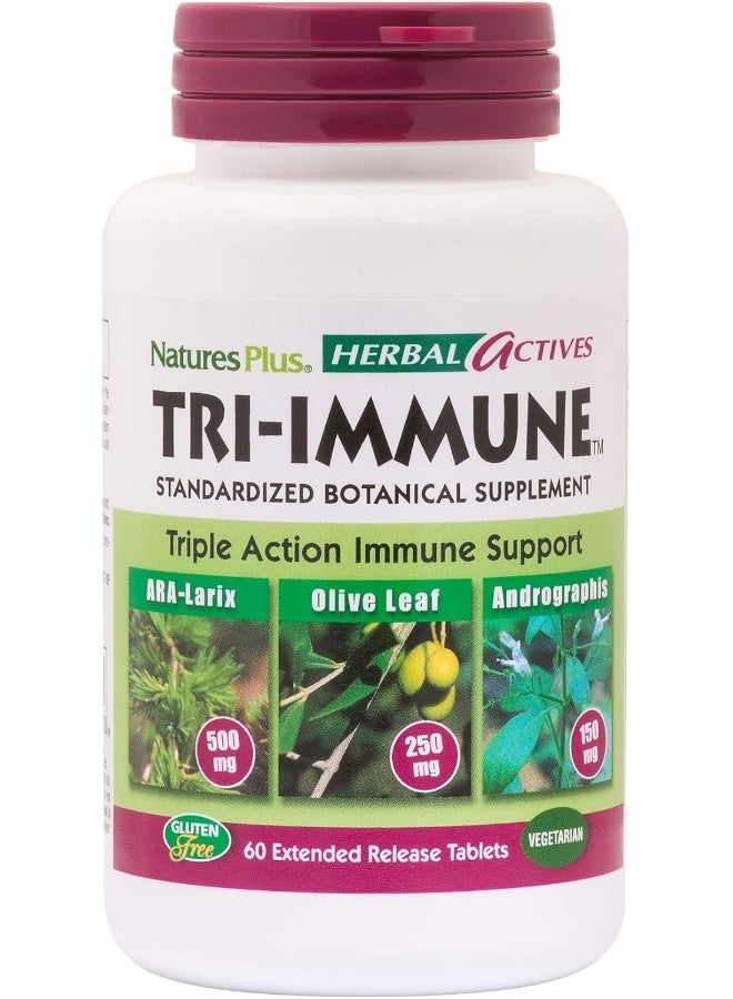 Nature's Plus Tri Immune إطلاق ممتد 60 قرص - Image 1