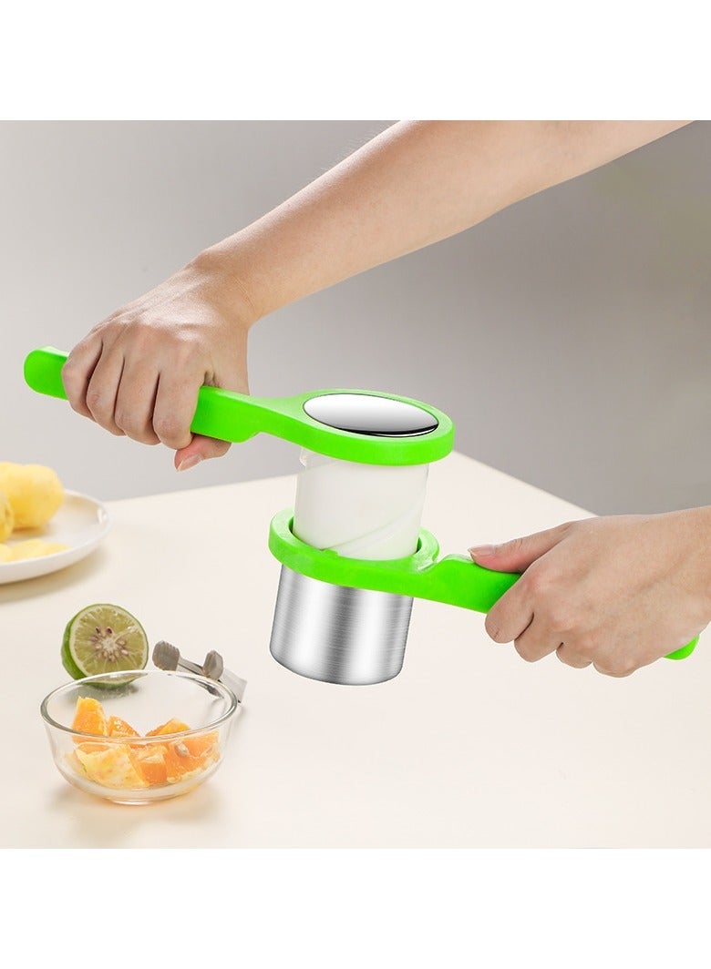 general Portable Manual Press Juicer with 4 Replaceable Plates Multi-Function Fruit Vegetable Squeezer for Home Outdoor Use - Image 3