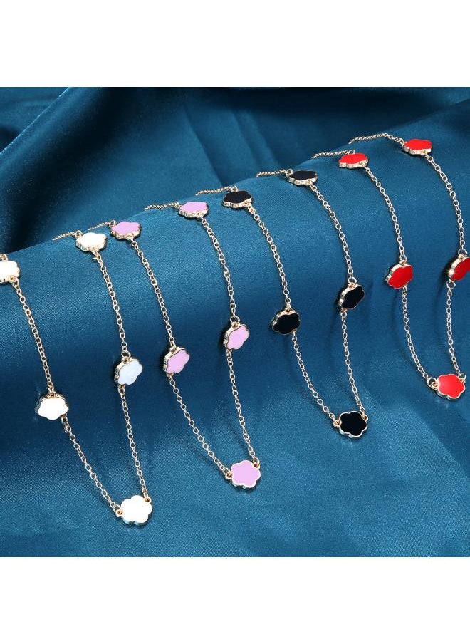 NIBEMINENT Hot Five-petal Flower Earring Bracelet Necklace Suit European And American Fashion Lucky Five-leaf Direct 