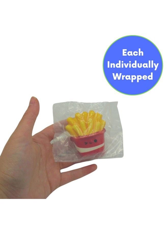 4E's Novelty 24 Pack Food Squishy Toys For Kids Bulk Slow Rising (Individually Wrapped) Small Foam Squishy 1.52.25" Sensory Fidget Party Favors By 4E Novelty  - Image 4