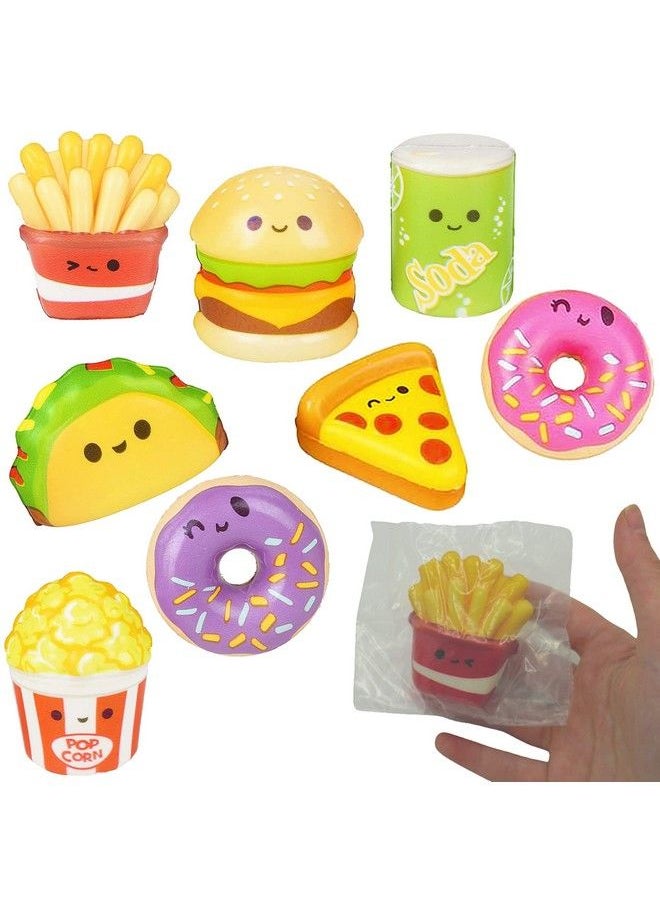 4E's Novelty 24 Pack Food Squishy Toys For Kids Bulk Slow Rising (Individually Wrapped) Small Foam Squishy 1.52.25" Sensory Fidget Party Favors By 4E Novelty  - Image 2