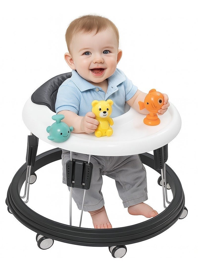 ACPLAY Foldable Baby Walker and Activity Center for Boys and Girls, Anti-Rollover Design with Silent Wheels, Adjustable Walker for Babies 6-18 Months - Image 2