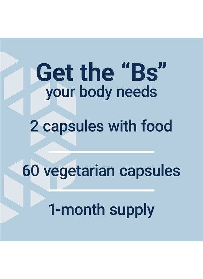 Life Extension - Bioactive Complete B-complex, Heart, Brain And Nerve Support, Healthy Energy, Metabolism, Complete B Complex, 60 Vegetarian Capsules - Image 1
