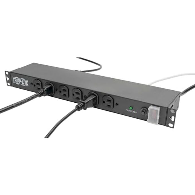 Tripp Lite 14-Outlet Rackmount Pdu Surge Protector Power Strip, 15A, 120V, 3000 Joules Protection, 15Ft Cord With 5-15P Plug, 1U Horizontal Rack Mount, Lifetime Manufacturer'S Warranty (Drs-1215) - Image 2