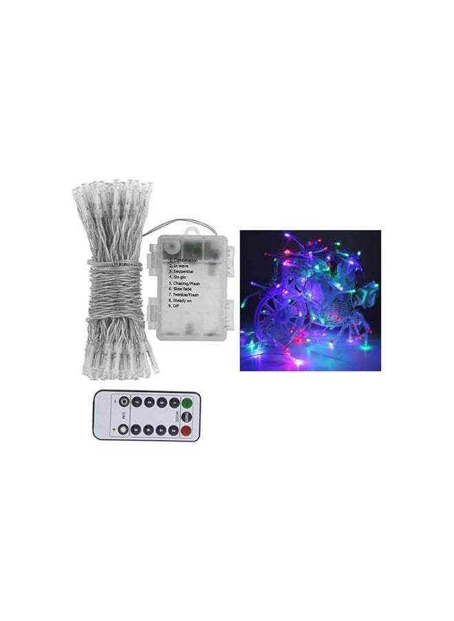 The Bros Lights String Battery Powered 8 Modes Led Wire Strip with Remote Control and WaterProof Box, 33 Feet 100 Lamp Mini Tiny Twinkle Rice Christmas Lights.(Multicolor)  - Image 2