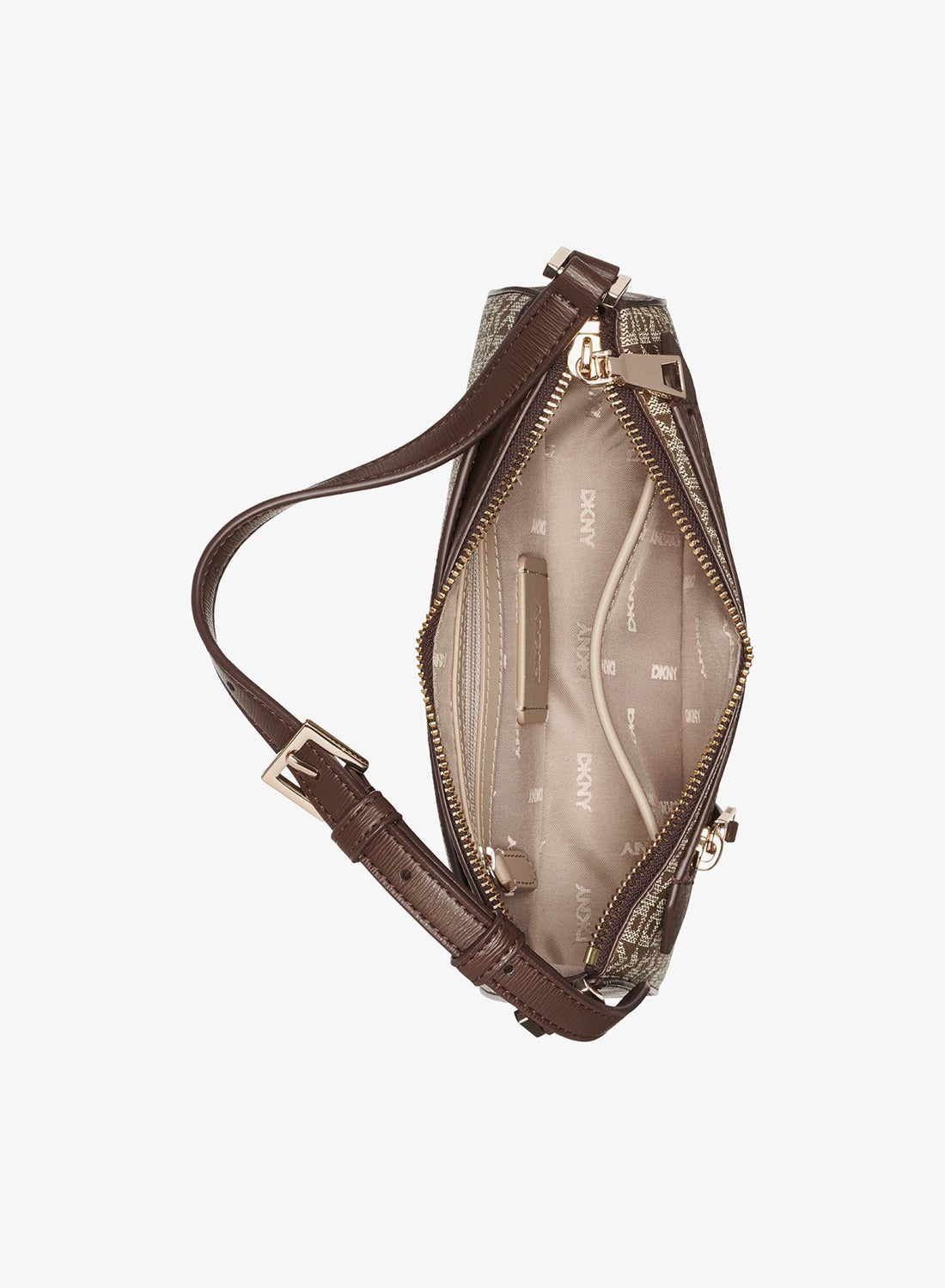 حقيبة كروس بودي بمقبض علوي وتفاصيل شعار براينت