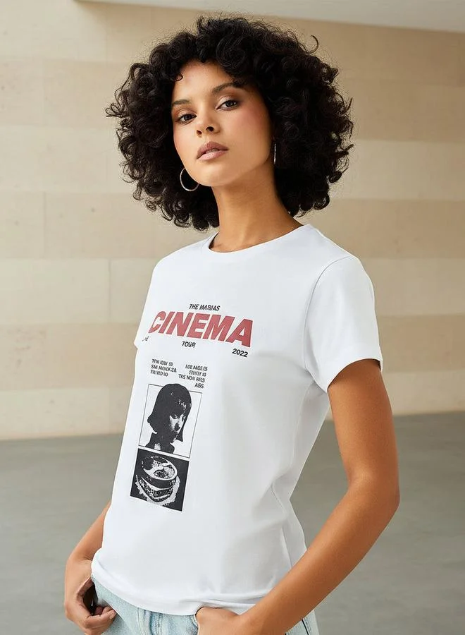 Splash FAV Regular Fit Cotton T-shirt with Graphic Print