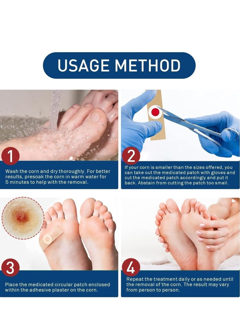 MQ 24 Pack Corn Remover Pads, Corn & Callus Removal for Feet, Corn Removal Plaster with Hole, Say Goodbye to Corns and Calluses, Skin Exfoliation and Repair, Revitalized Foot Health  - Image 5