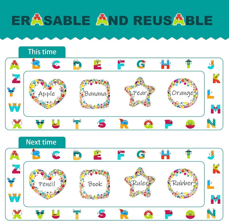 klarako 61 Pcs Mini Confetti Welcome Banners Confetti Pennants Welcome Bulletin Board Confetti Accents Pentagram Round Square Heart Confetti Cutouts with 100 Glue Point Dot for School Baby Nursery (Delicate Style) - Image 3