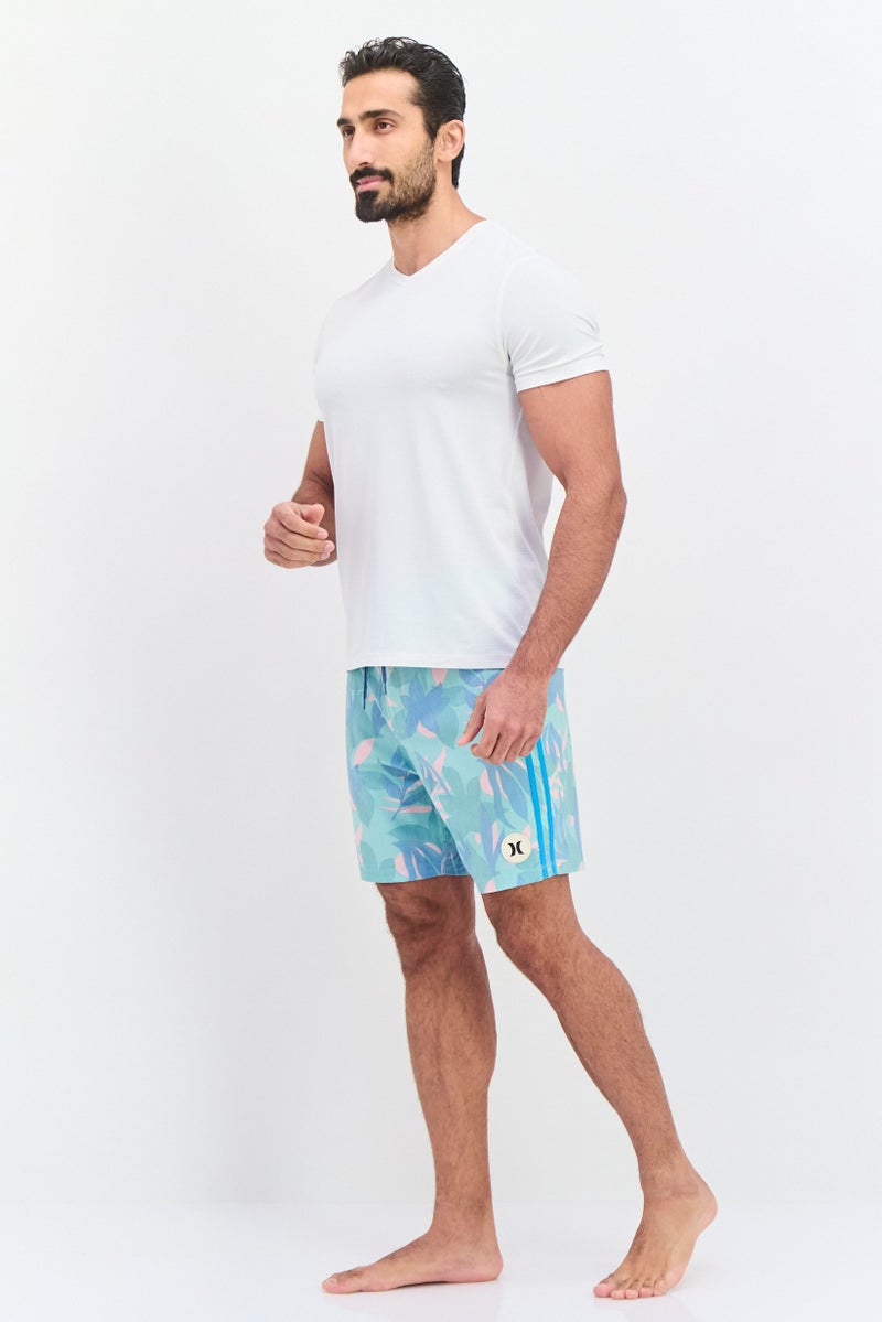 Hurley Men Allover Print Board Shorts, Green Combo - Image 4