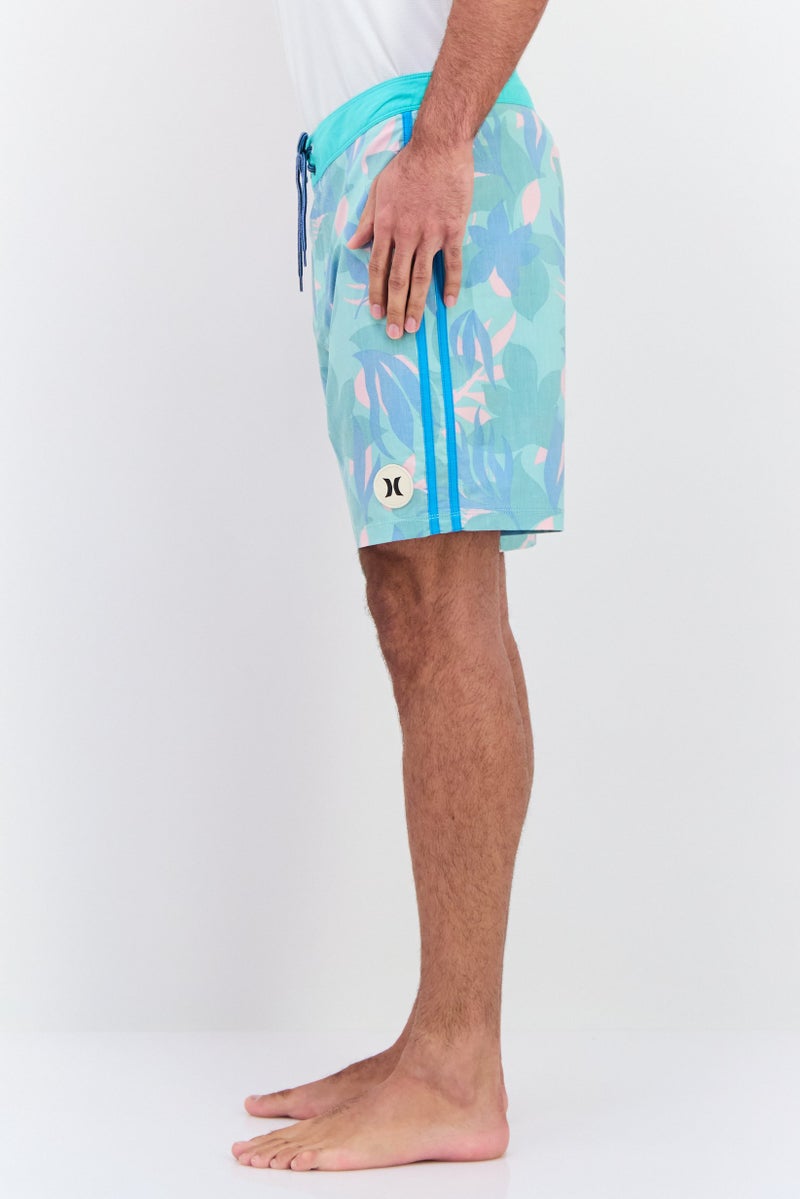 Hurley Men Allover Print Board Shorts, Green Combo - Image 2