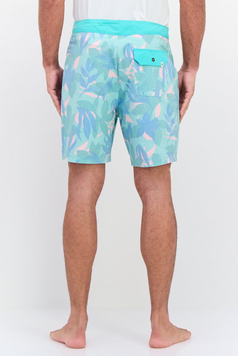 Hurley Men Allover Print Board Shorts, Green Combo - Image 3
