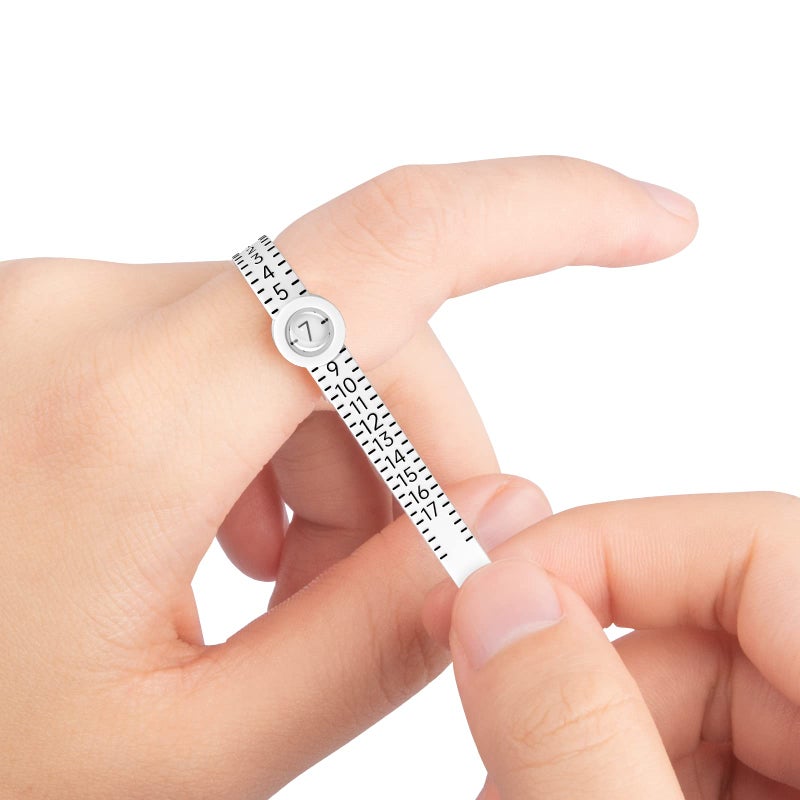 REIDEA Ring Sizer Measuring Tool Reusable Finger Size Gauge Jewelry Sizing Tool 1-17 USA Rings Size (White)  - Image 5