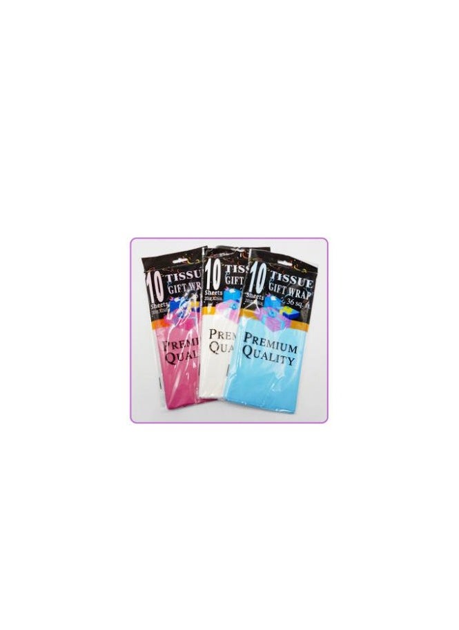 PARTY FUN Tissue Paper 50x66cm, Set of 10 Sheets in Vibrant Mix Colors  - Image 3
