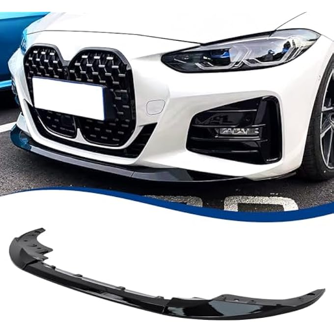 XPHAZZ G22 G23 Front Lip Compatible with (2021-2024) 4-Series Coupe G22 G23 Model ABS Gloss Black Bumper Splitter - Image 1