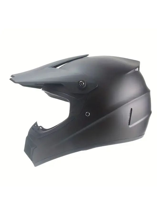 Adult Youth Motorcycle Full Face Off Road Retro Flip Modular Helmet Matte Black Size S - Image 2