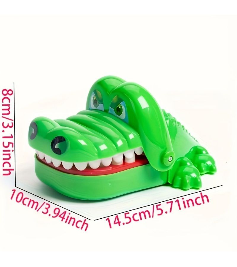 Artificial Jade Green Crocodile Dentist Bite Finger Toy Game For Kids 3 Plus - Image 5