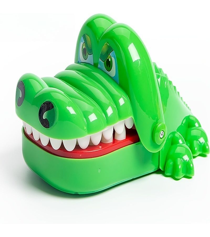 Artificial Jade Green Crocodile Dentist Bite Finger Toy Game For Kids 3 Plus - Image 4
